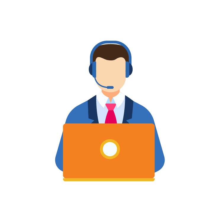 man with microphone working