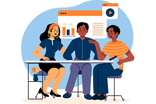 Business Team Doing Planning For Digital Marketing